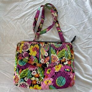 Vera Bradly Floral Slim Line Crossbody Purse